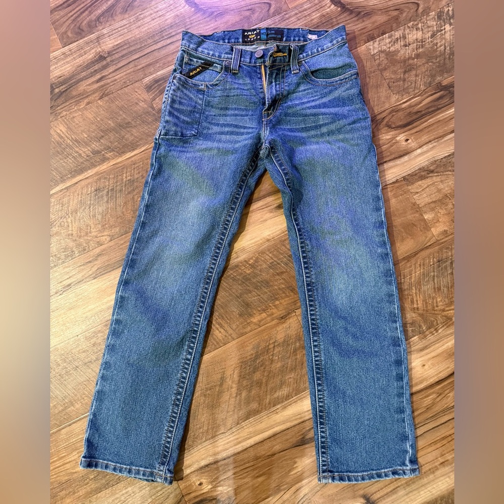 Ariat Rebar Men's Denim Slim Straight 28/30 Jeans - Picture 2 of 3